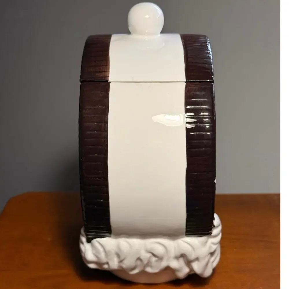 Vintage Nabisco Oreo Ceramic Cookie Jar Canister Milk Splash Houston Harvest